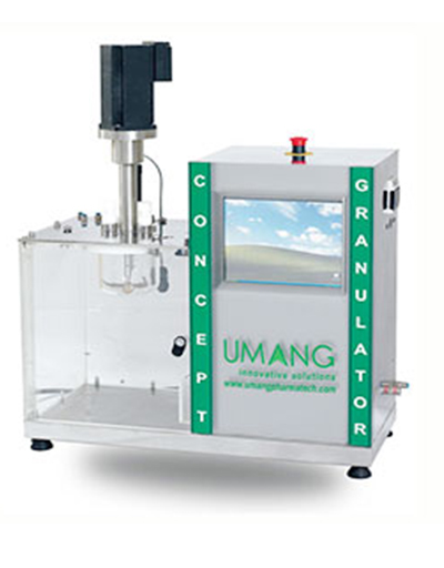 High shear granulator of conical mixing bowl
